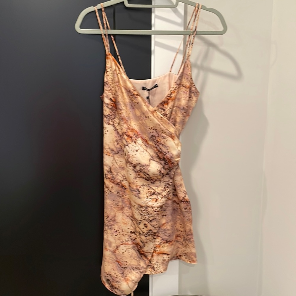 Brand new Zara silky wrap dress - size M